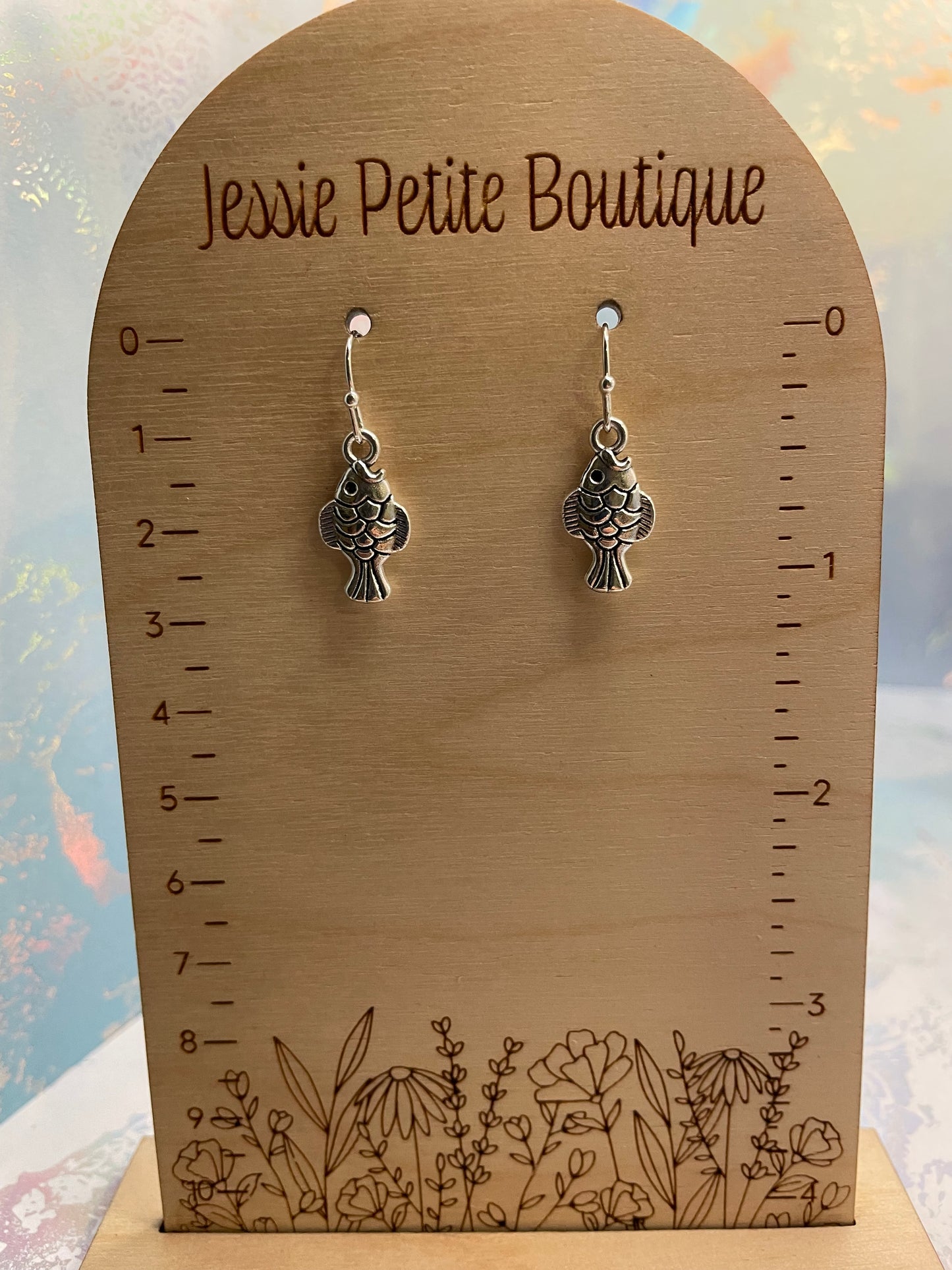 Boucles d'oreilles poisson en argent