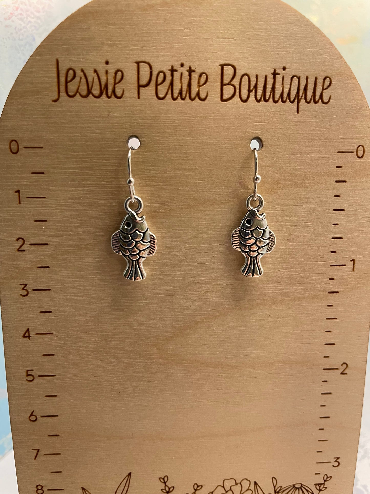 Boucles d'oreilles poisson en argent