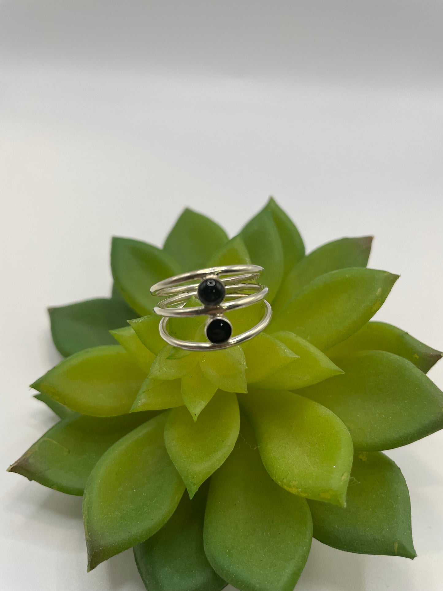 Double Black Resin Ring-Size 8US