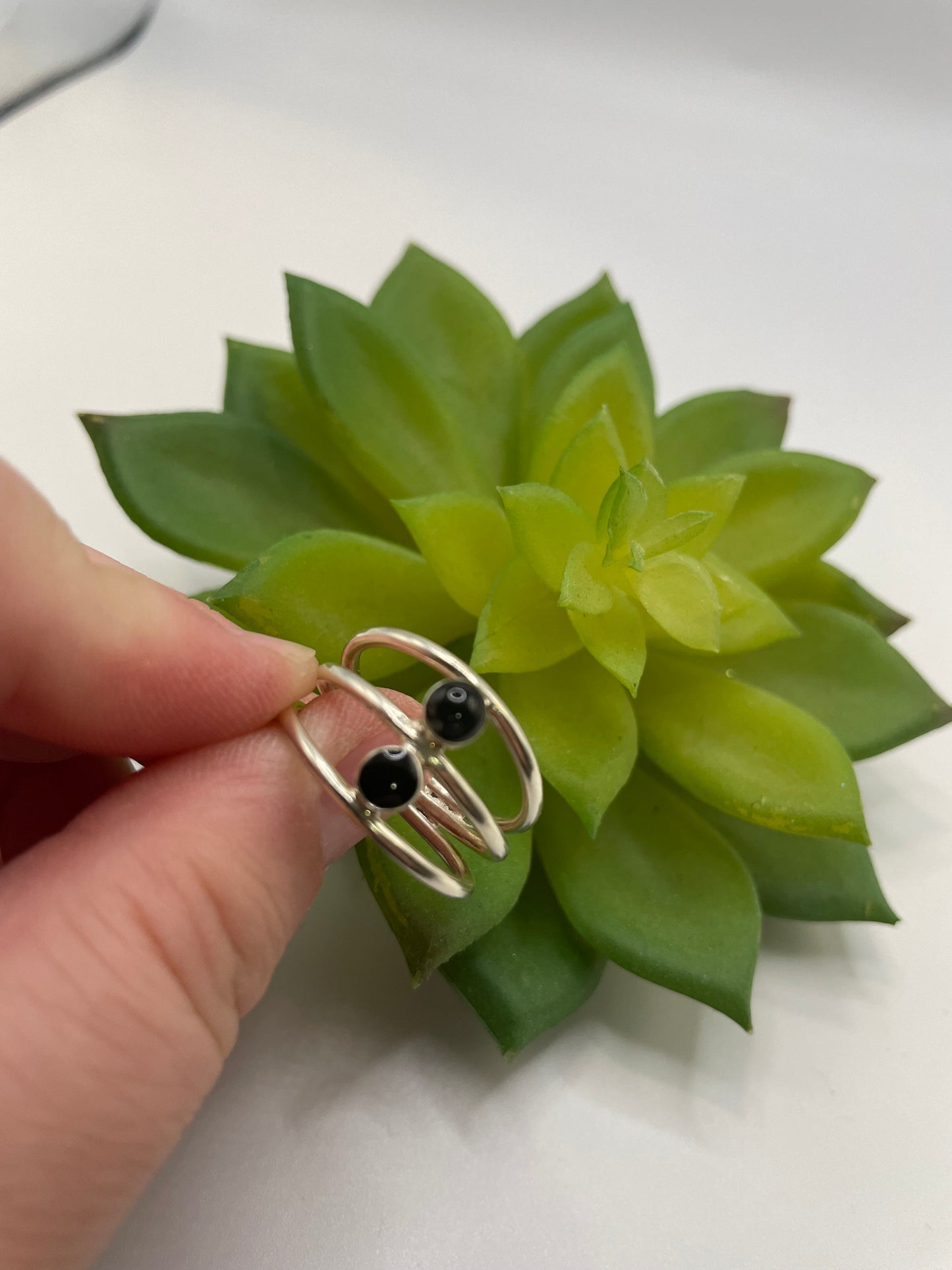 Double Black Resin Ring-Size 8US