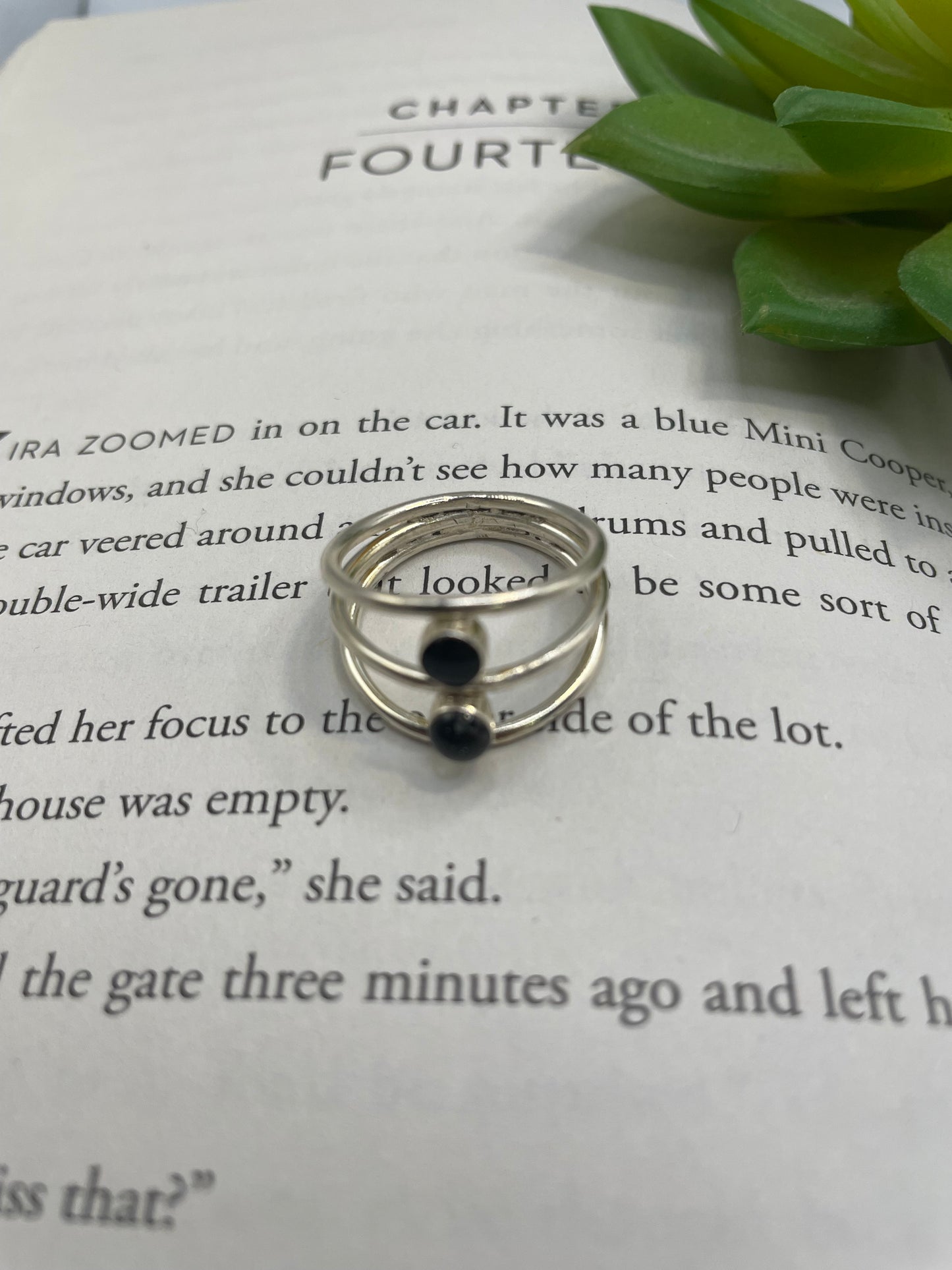 Double Black Resin Ring-Size 8US