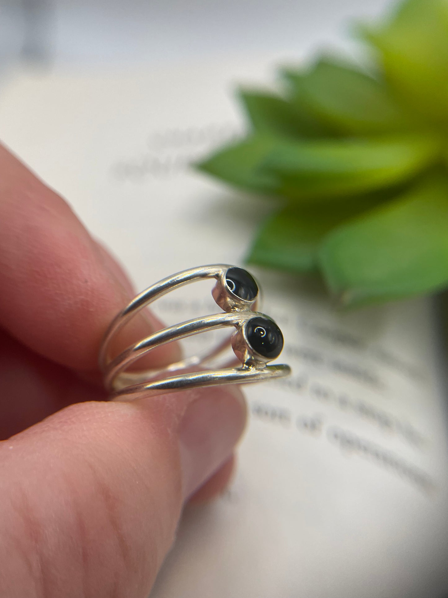 Double Black Resin Ring-Size 8US
