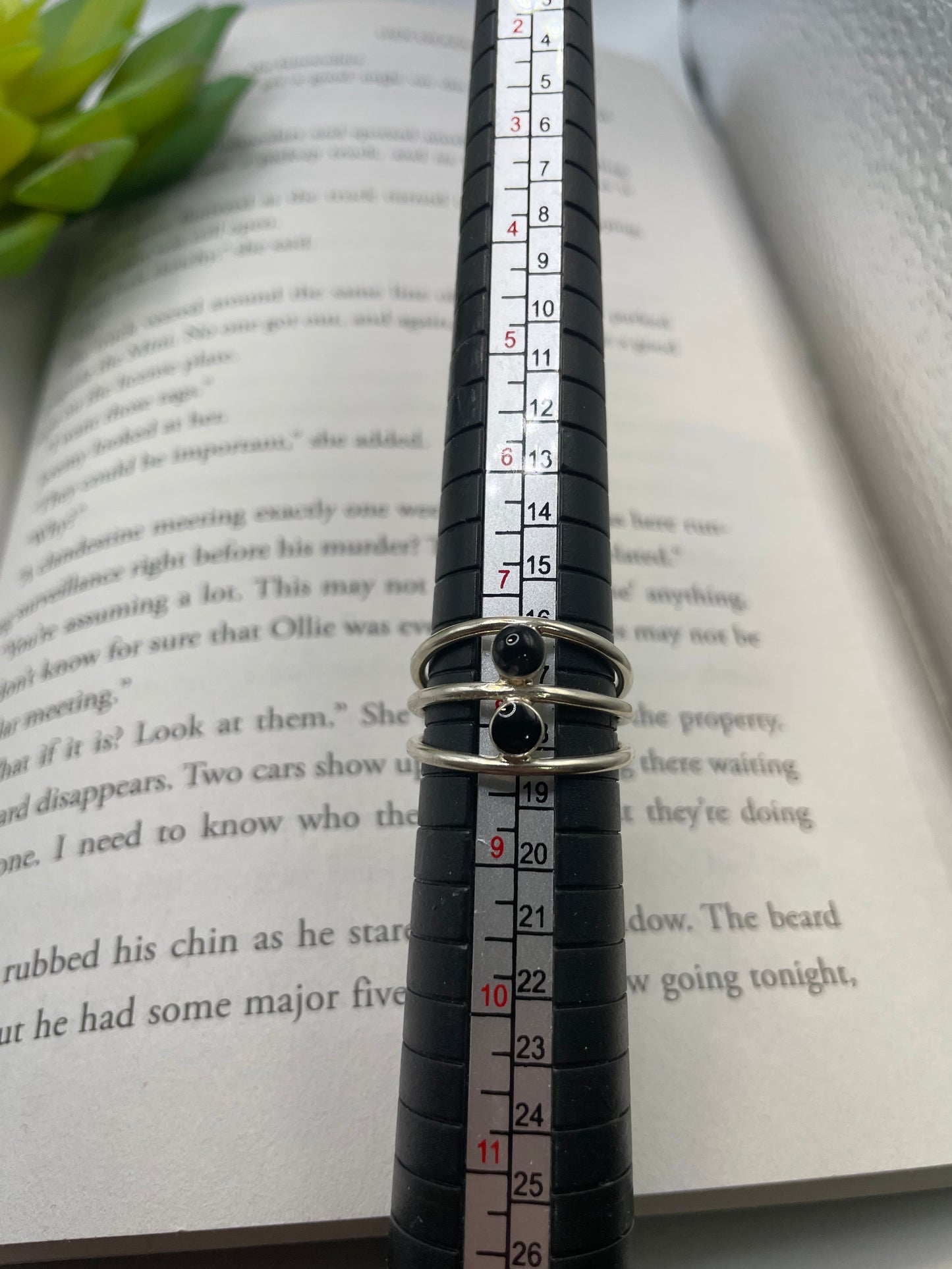 Double Black Resin Ring-Size 8US