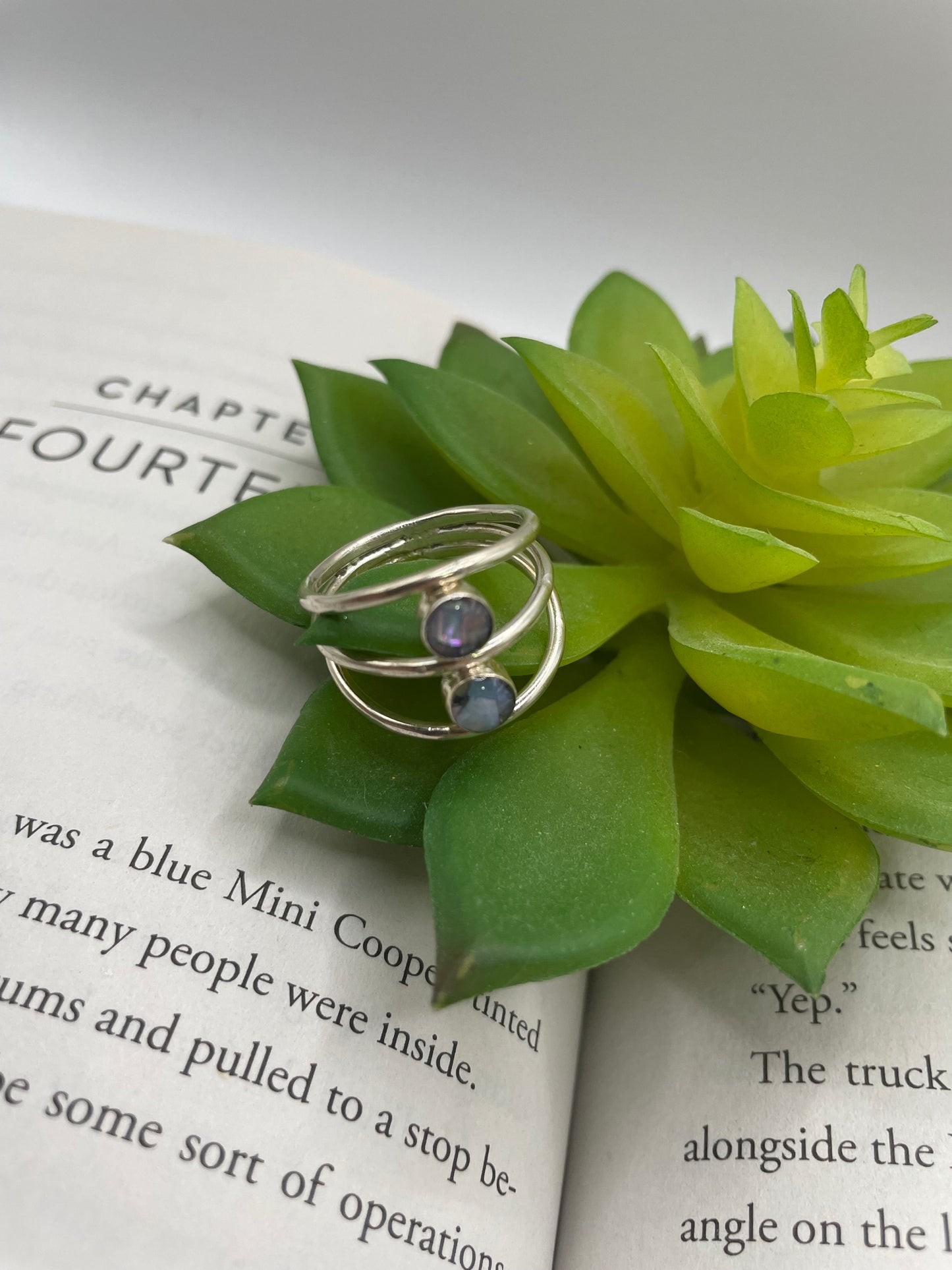 Bague double coquillage-Taille 8US