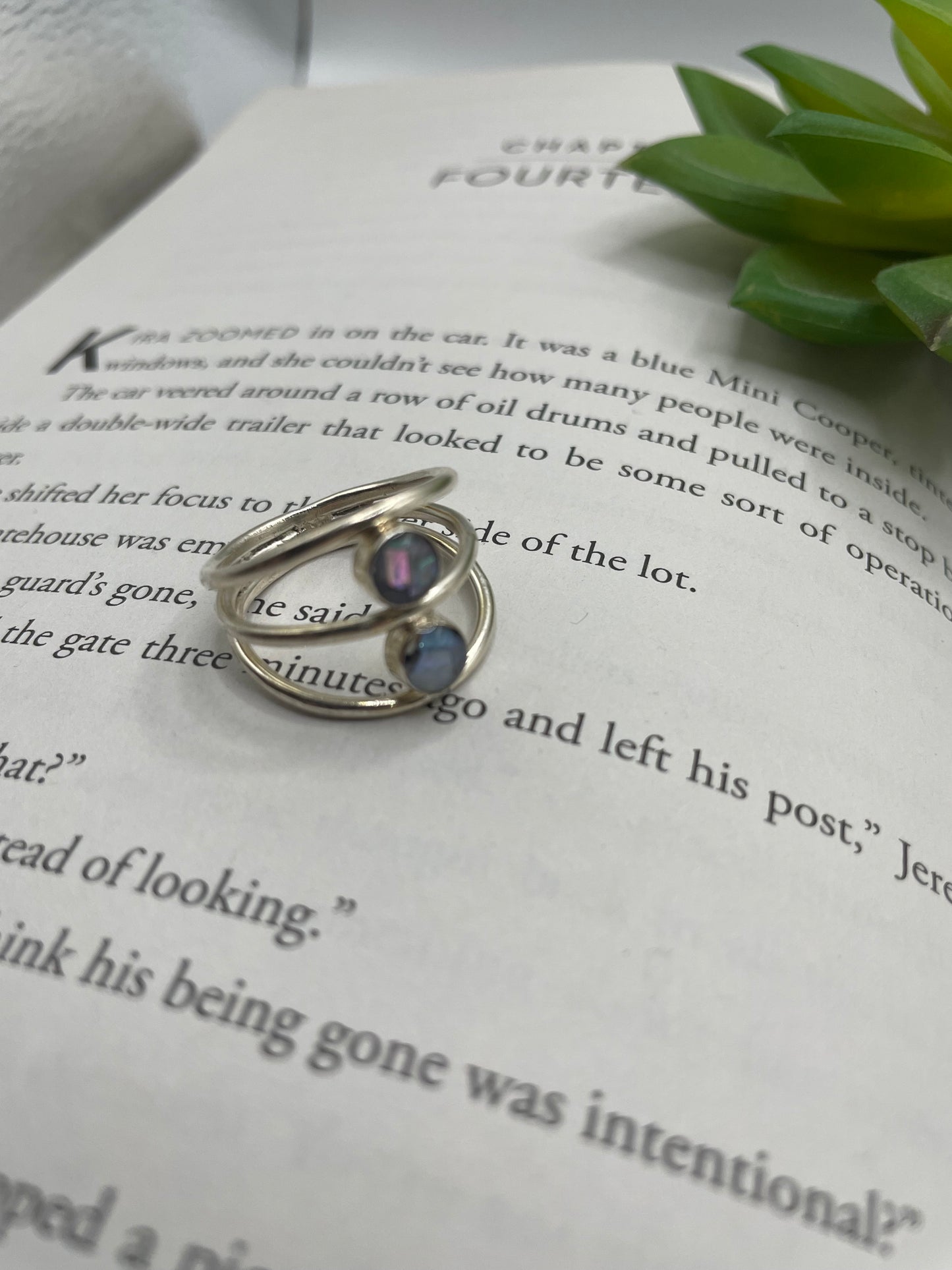 Bague double coquillage-Taille 8US