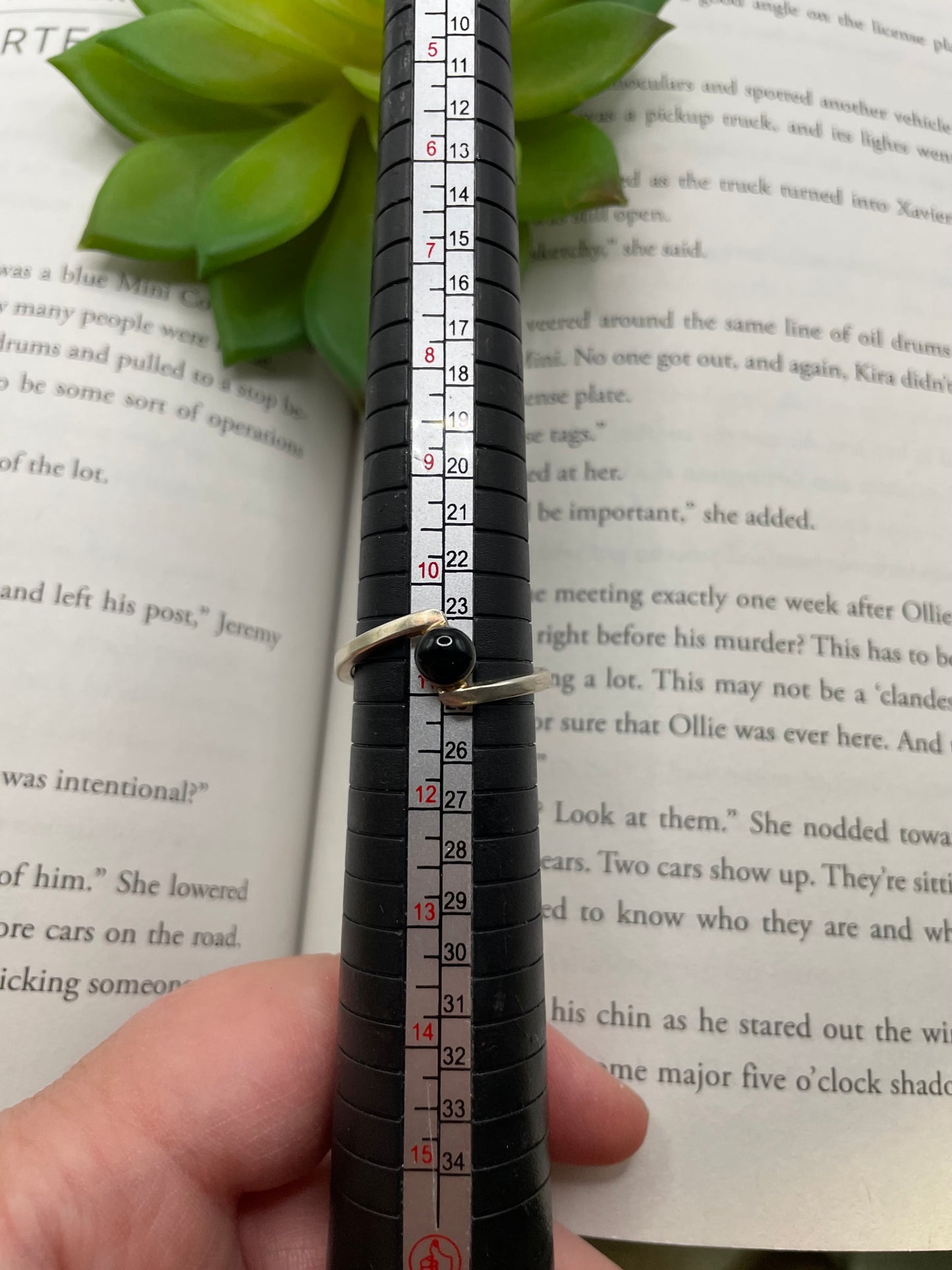 Black Dome Bezel Ring-Size 10½ US