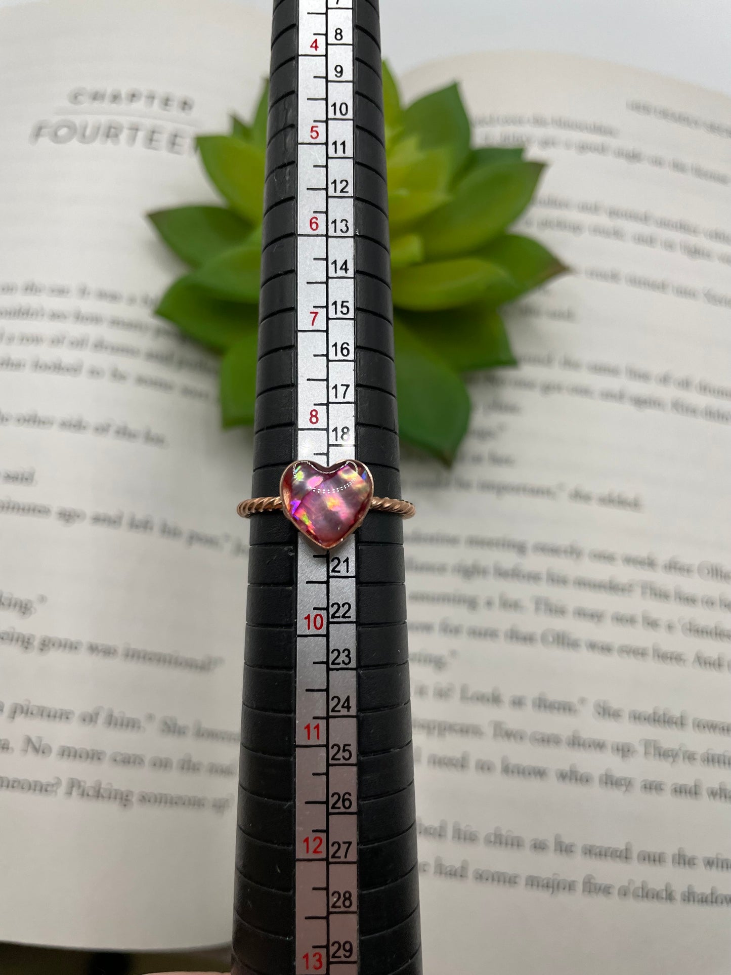 Heart Shell Rose Gold Ring- Size 9US