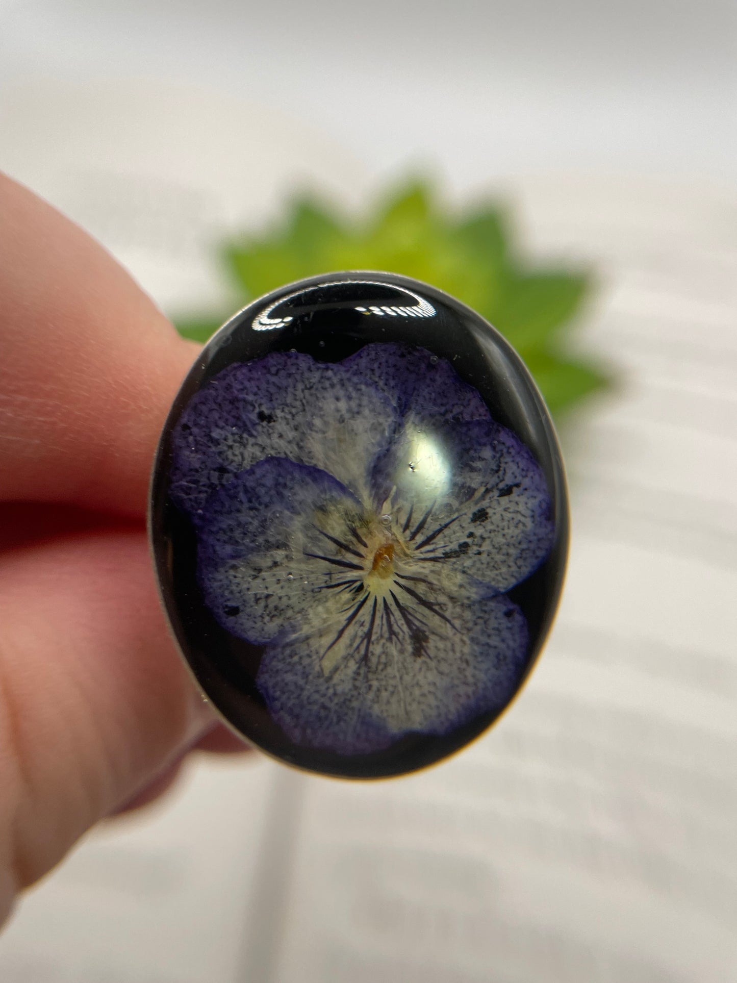 Pansy Flower Ring-Size 9US