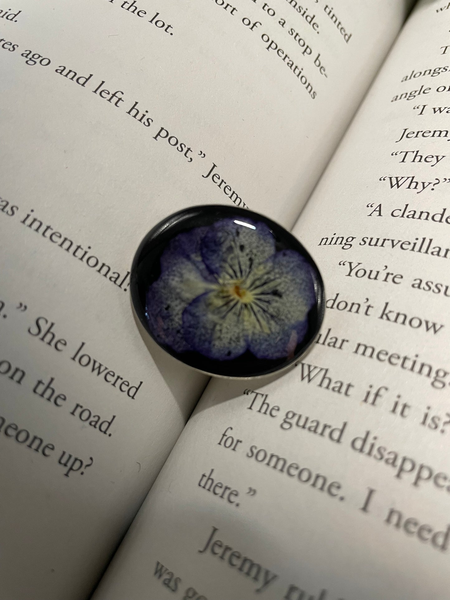 Pansy Flower Ring-Size 9US