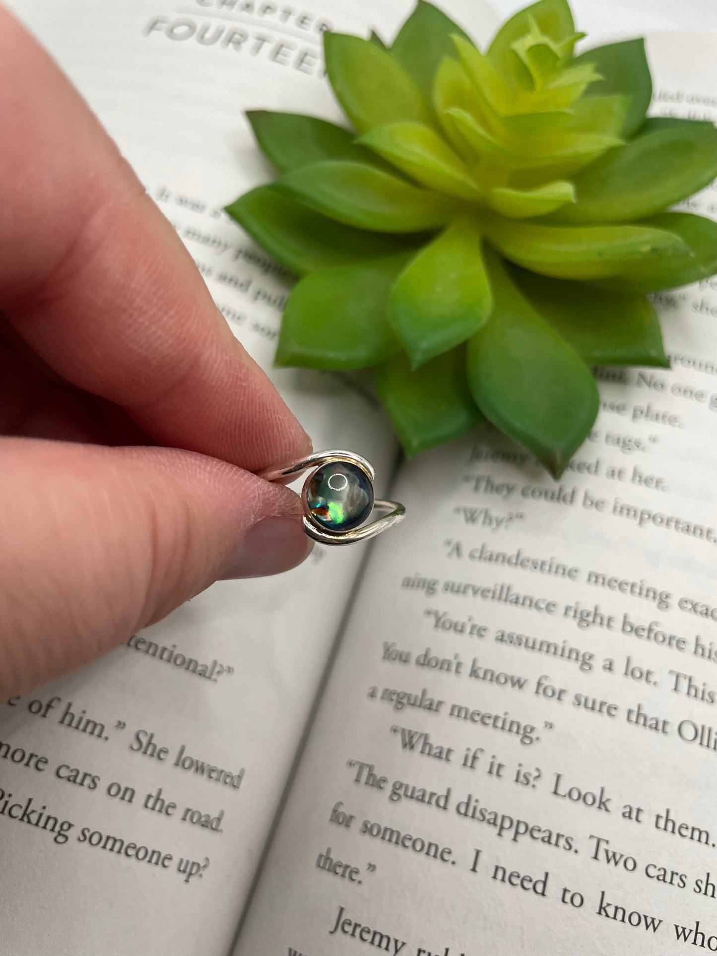 Round Shell Ring-Size 9 US