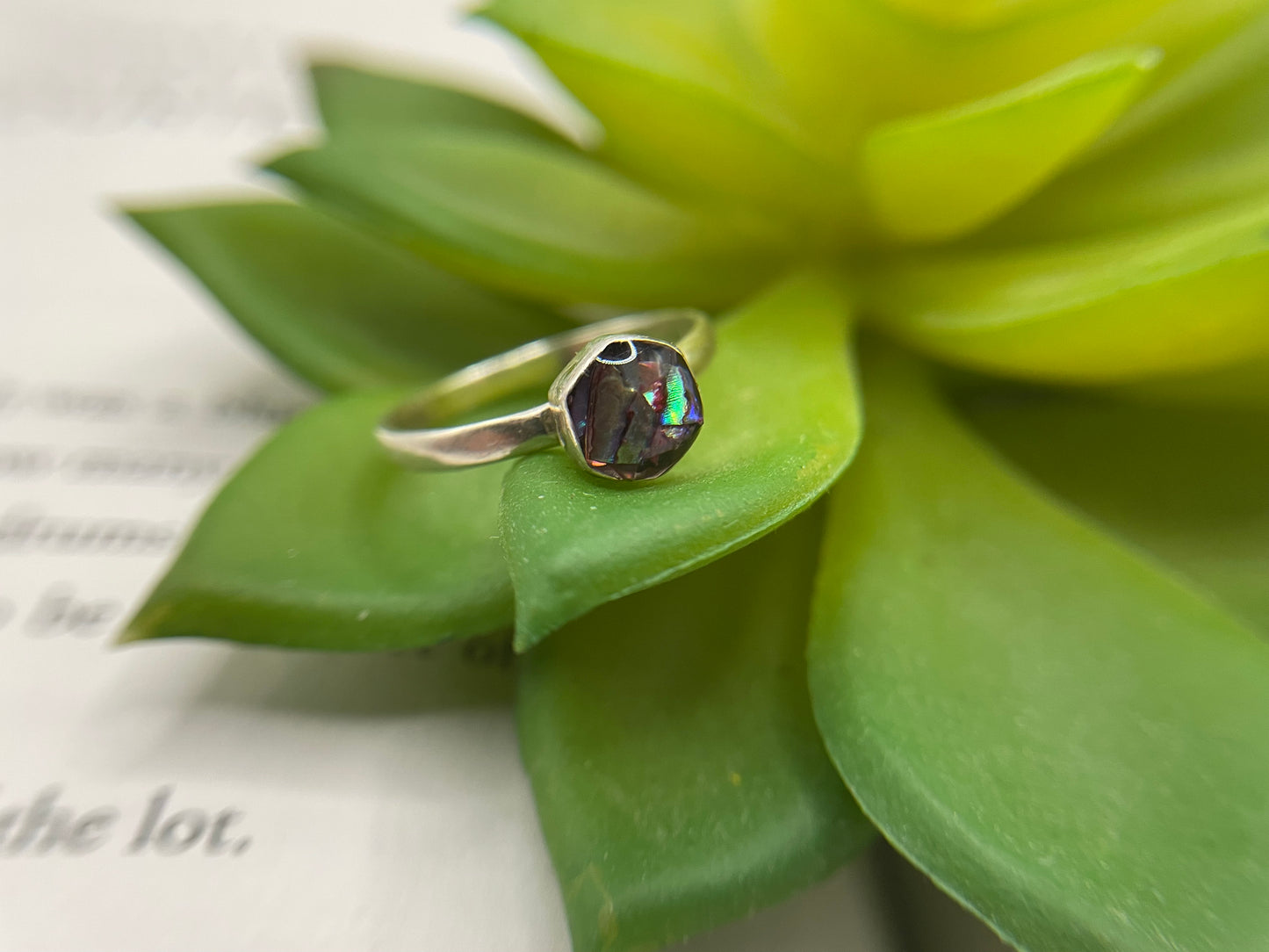 Hexagon Shell Ring- Size 8US