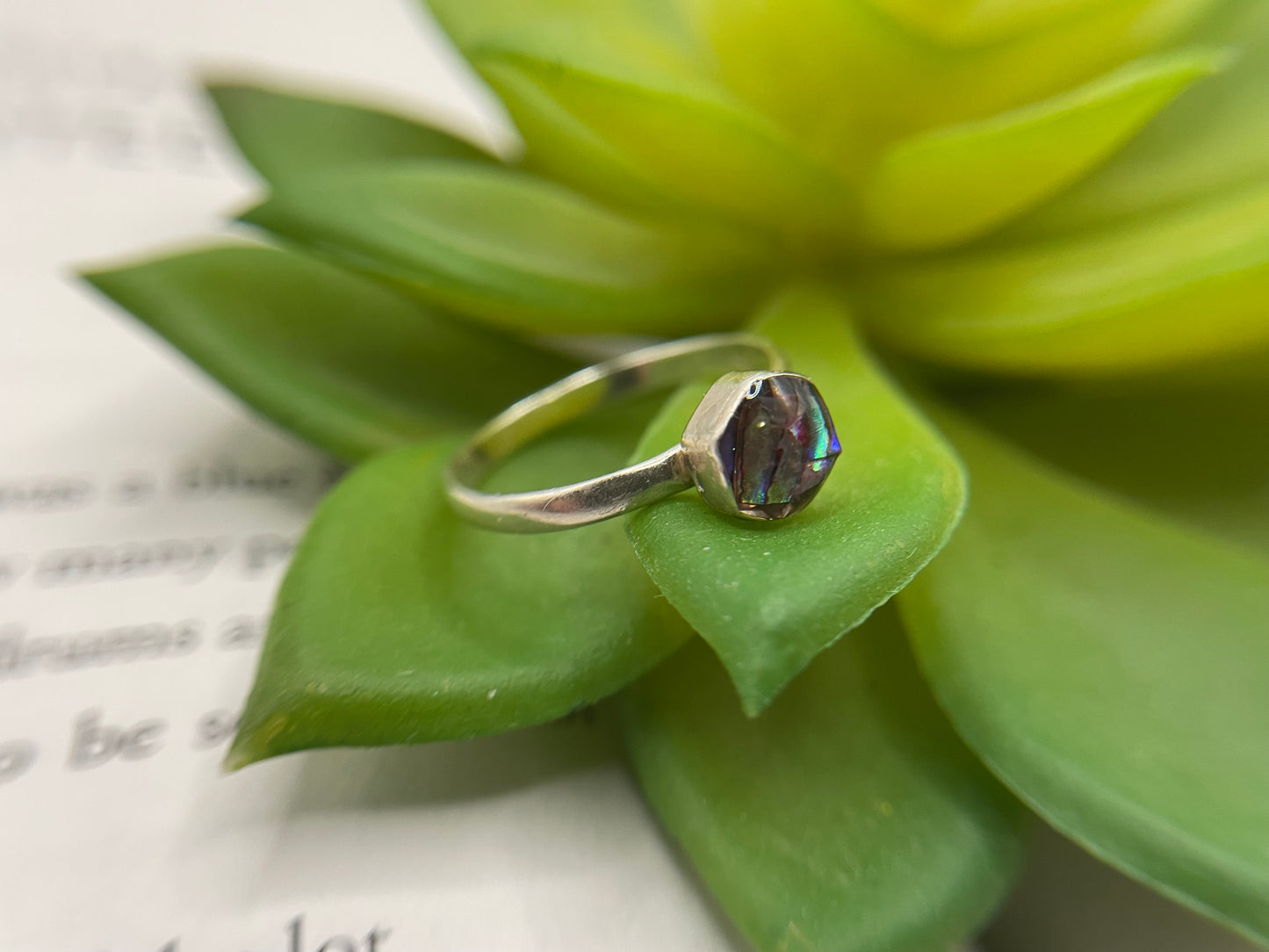 Hexagon Shell Ring- Size 8US