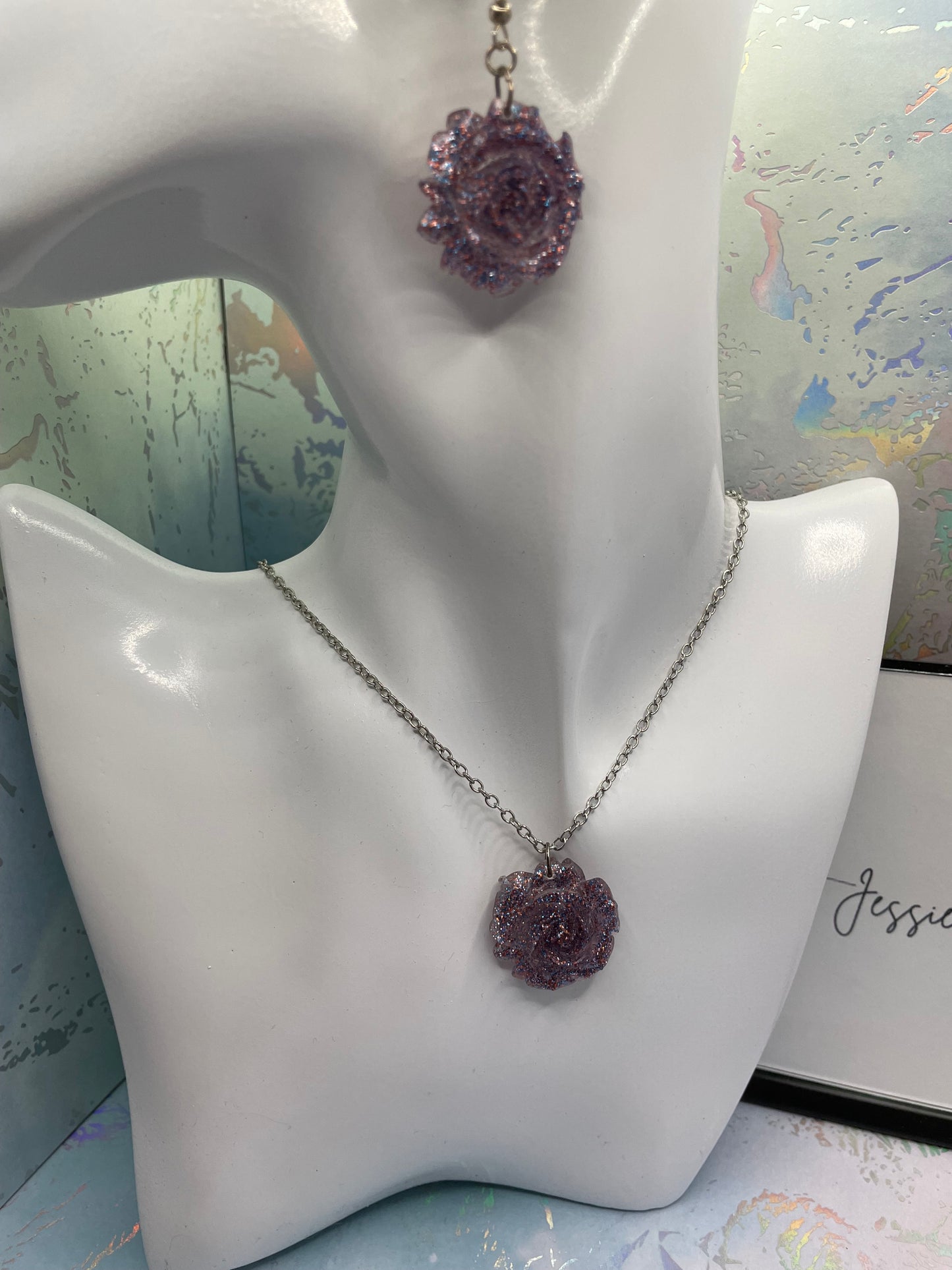 Ensemble roses scintillantes- 22''