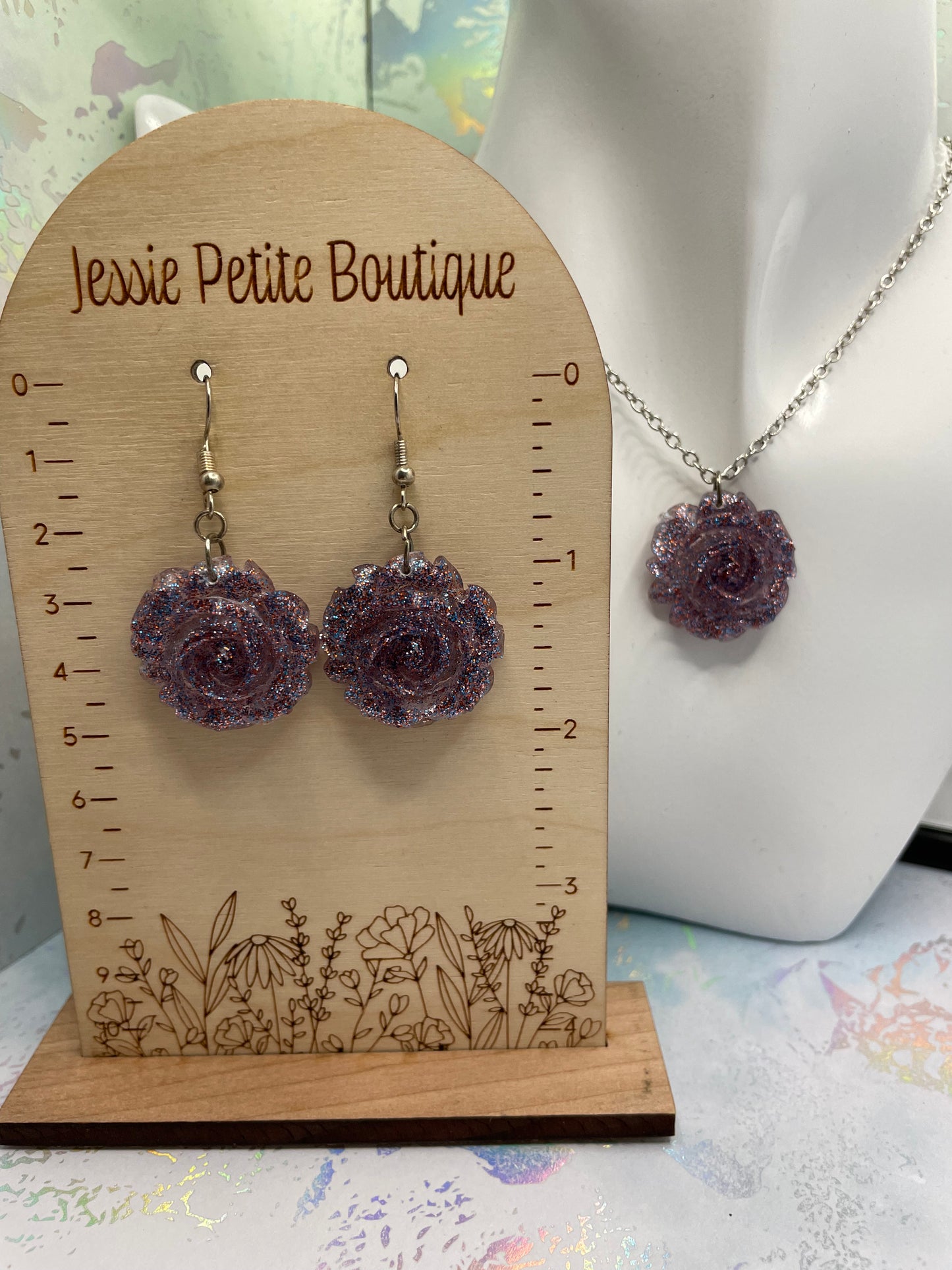 Ensemble roses scintillantes- 22''