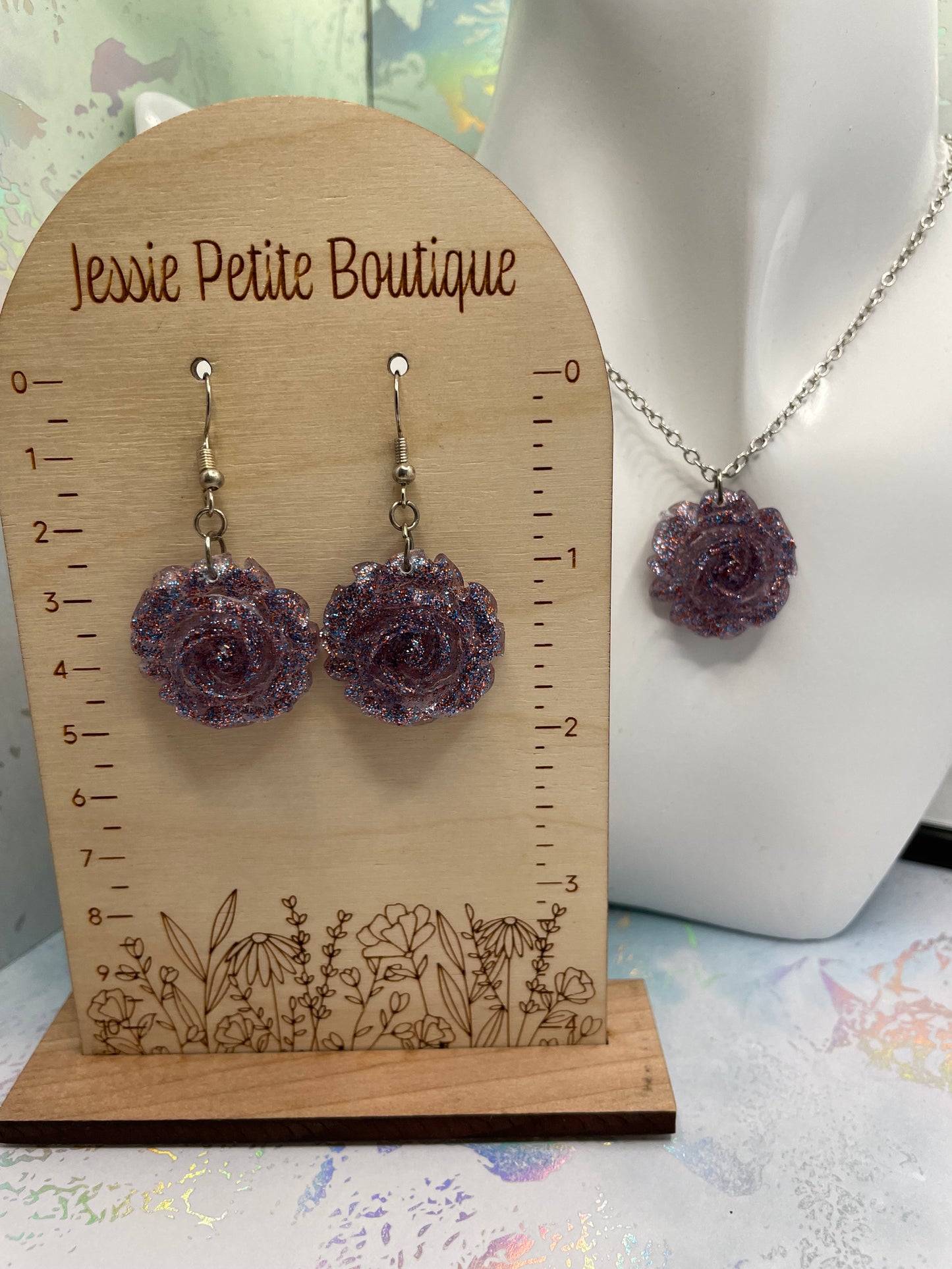 Ensemble roses scintillantes- 22''