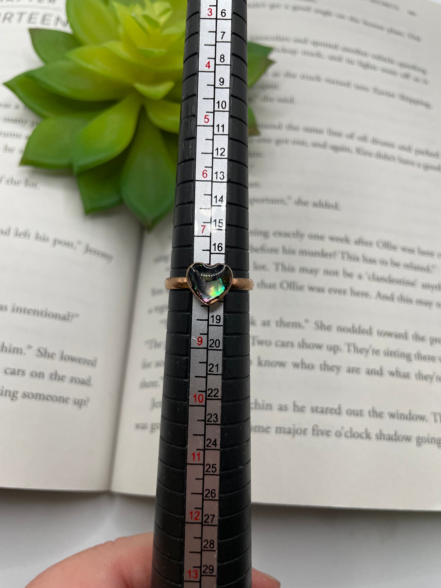 Rose Gold Heart Shell Ring- Size 8US