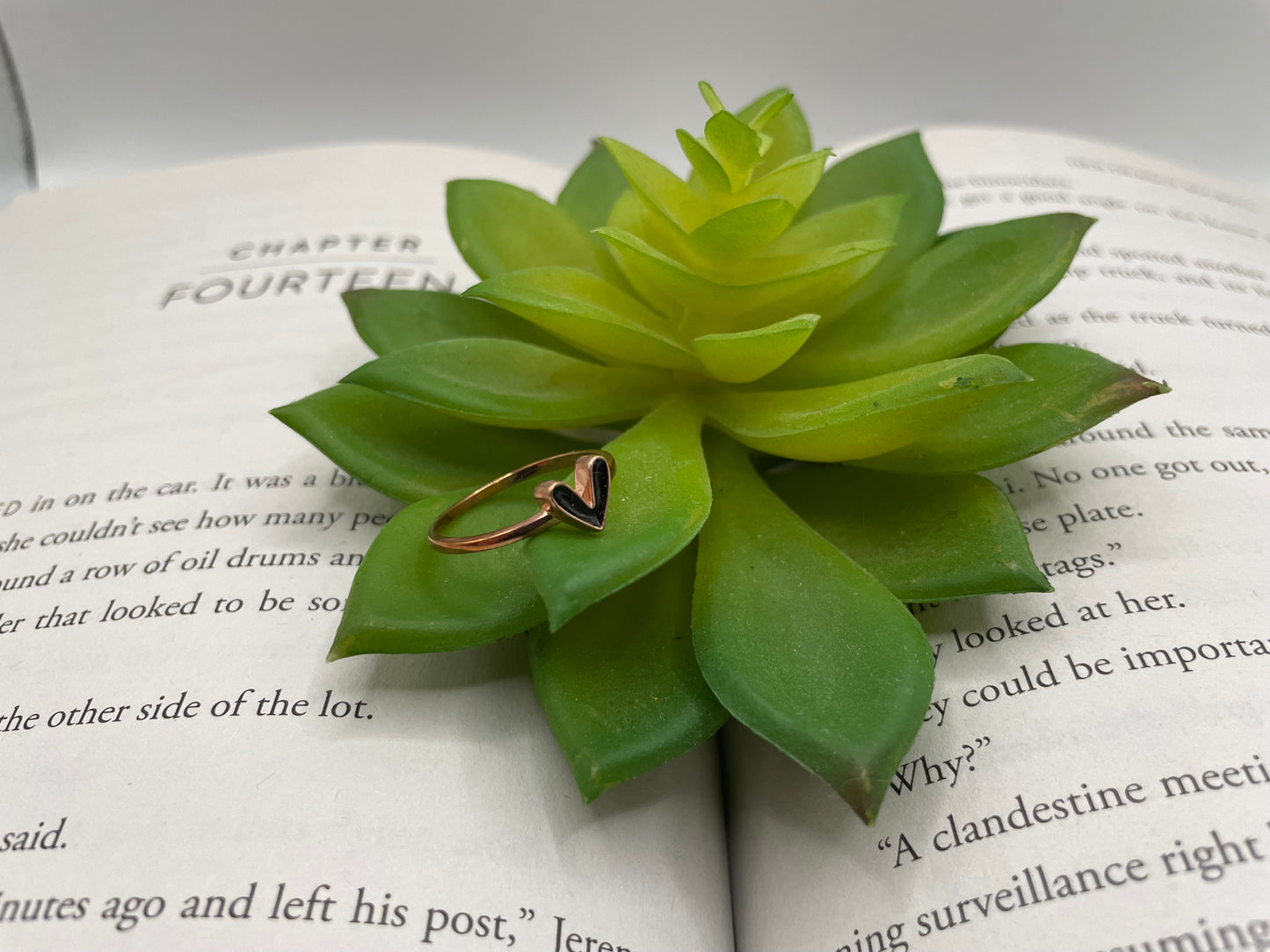 Rose Gold Heart Ring- Size 7 ½ US