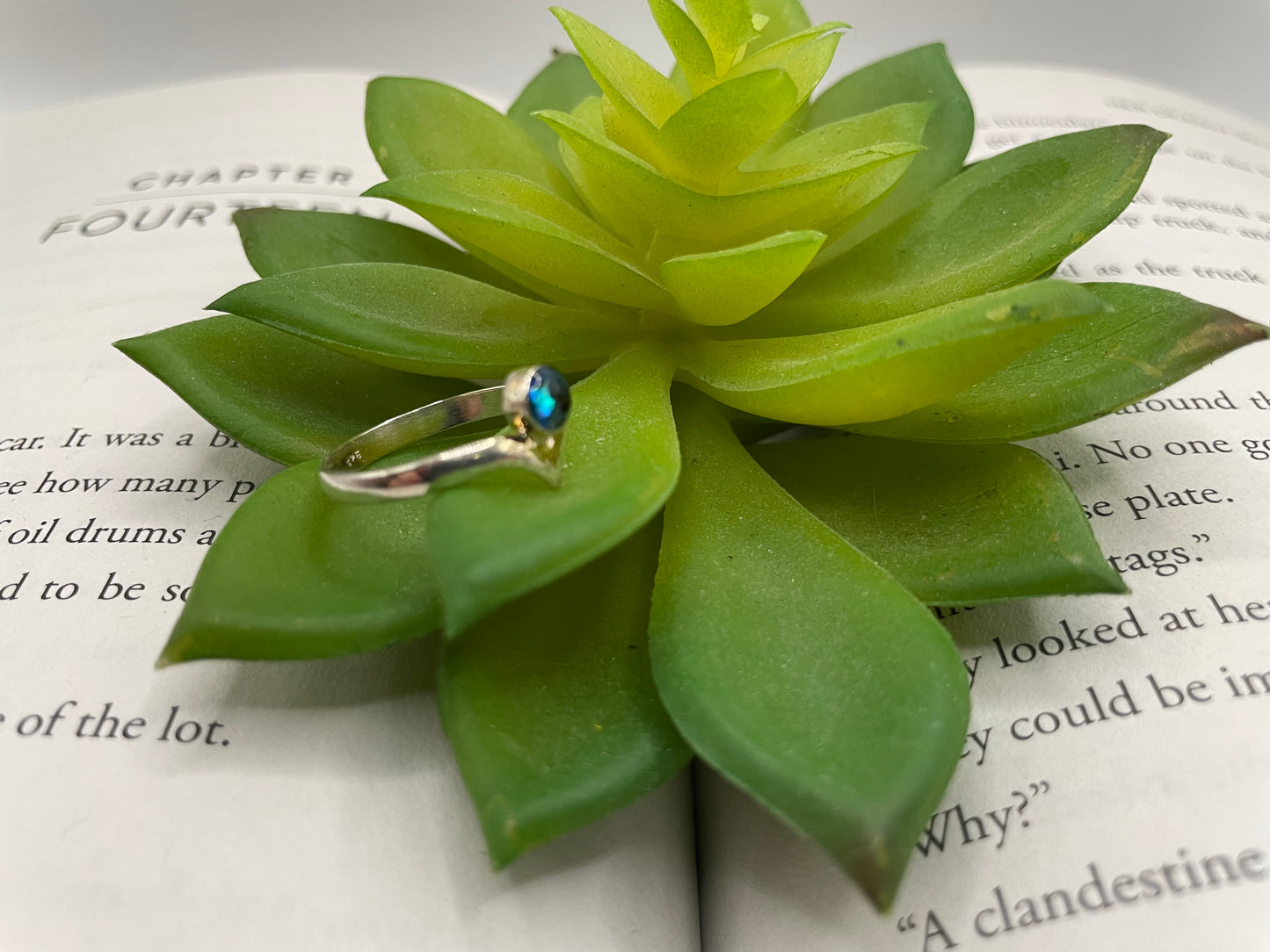 Blue Shell Crown Ring – Size 7 US