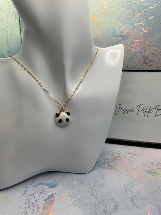Collier Panda en émail – 21"Sans Nickel