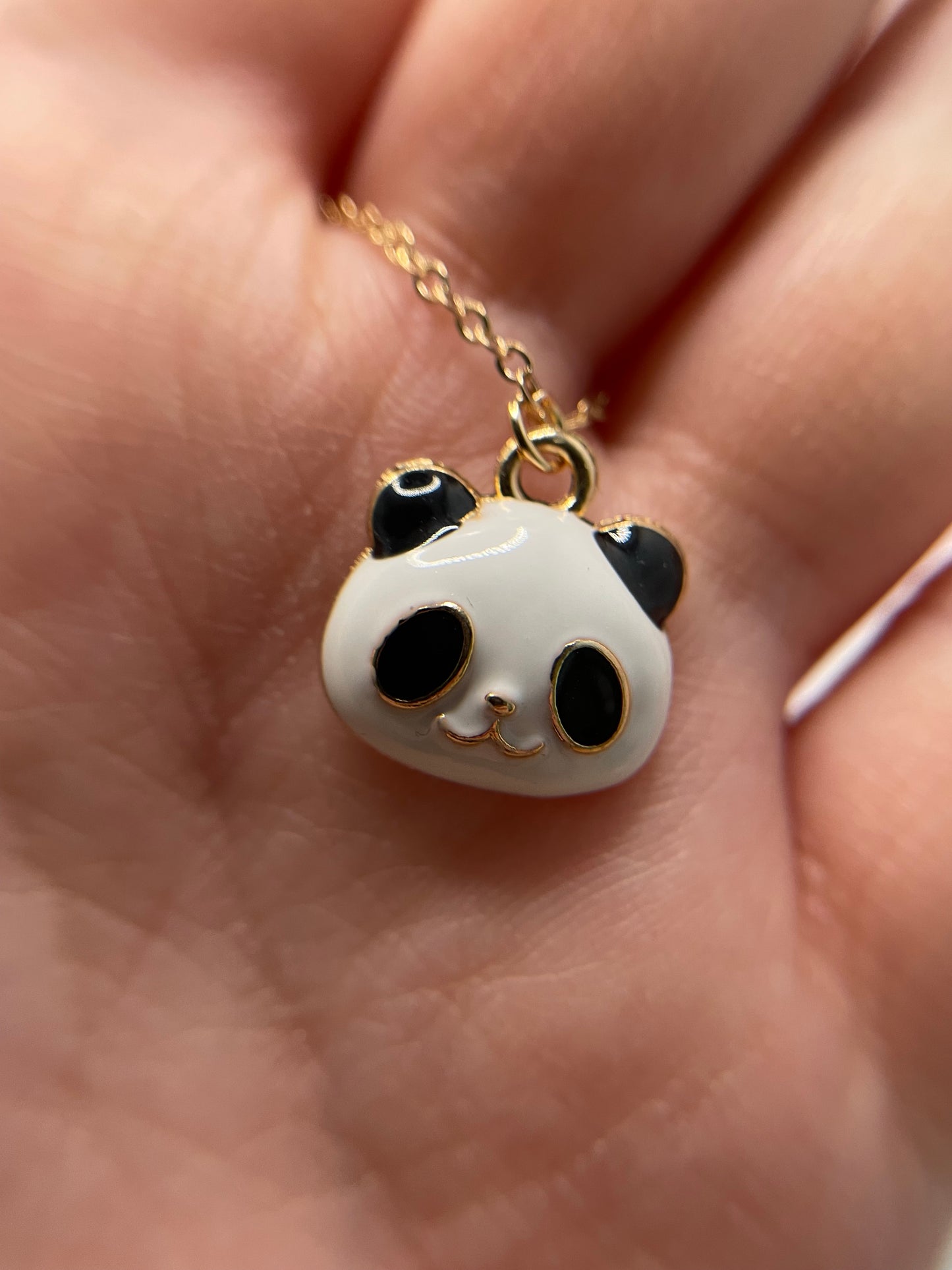 Collier Panda en émail – 21"Sans Nickel