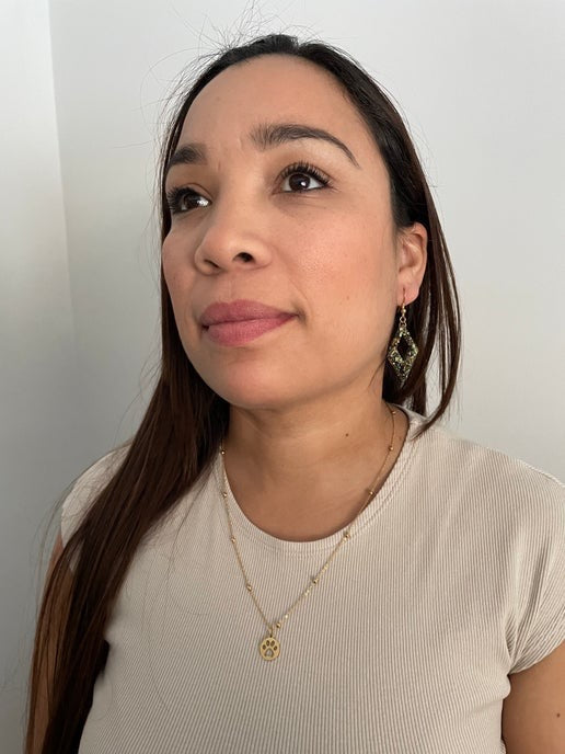 Collier empreinte animale or-19'' Acier inoxydable