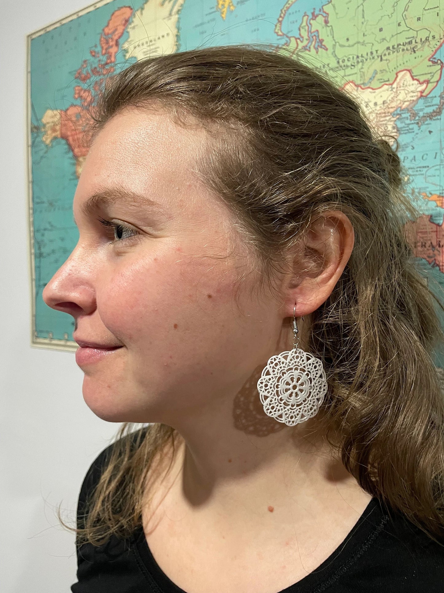 Small Clay Mandala Earrings