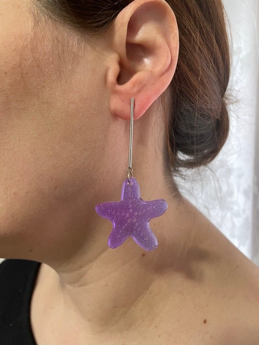 Sparkly Starfish Dangle Earrings – NICKEL FREE