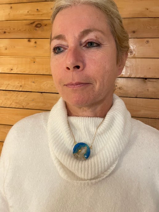 Grand collier rond océan 18''chaîne en or