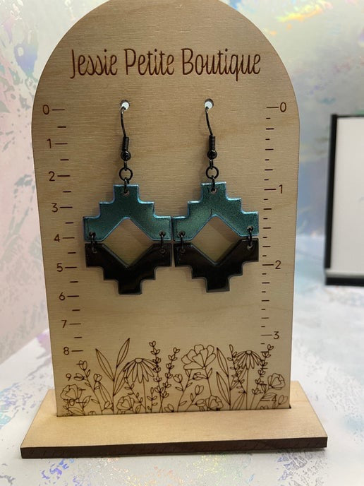 Aztèque : Deux demi boucles d'oreilles