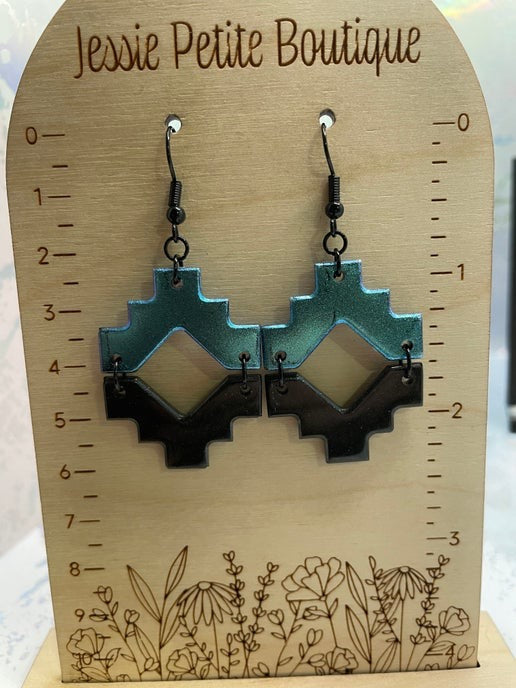 Aztèque : Deux demi boucles d'oreilles