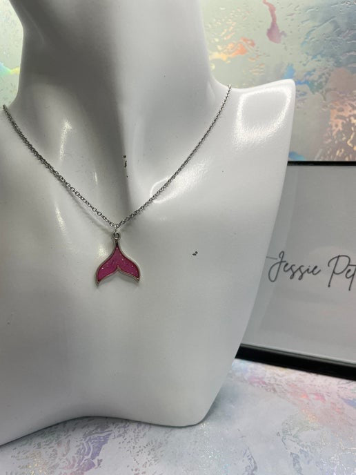 Sparkly Pink Mermaid Tail Set -Stainless Steel