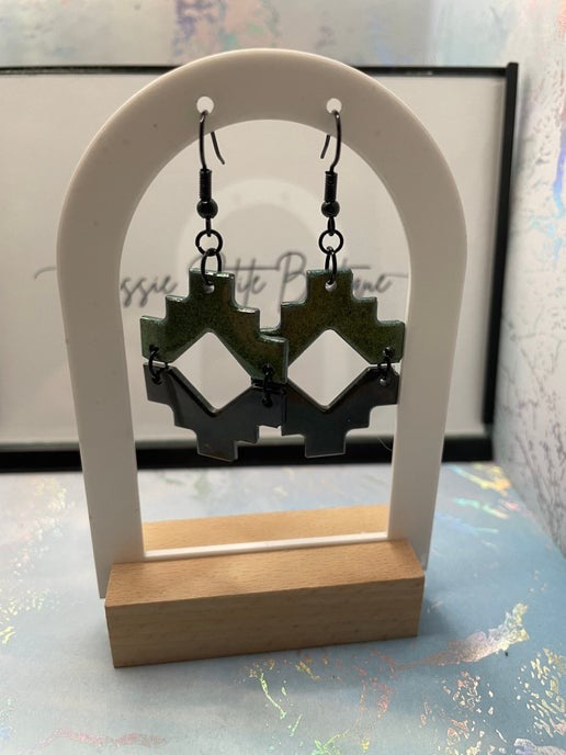 Aztèque : Deux demi boucles d'oreilles