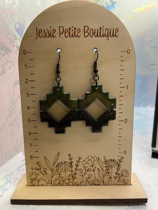 Aztèque : Deux demi boucles d'oreilles