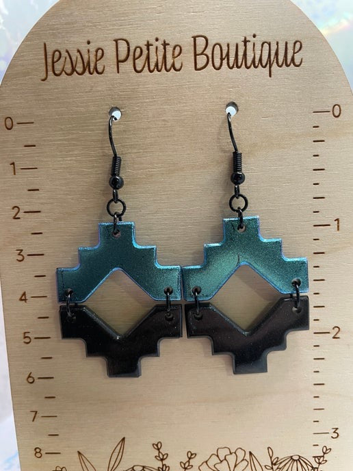 Aztèque : Deux demi boucles d'oreilles