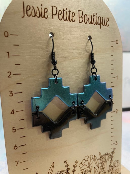 Aztèque : Deux demi boucles d'oreilles