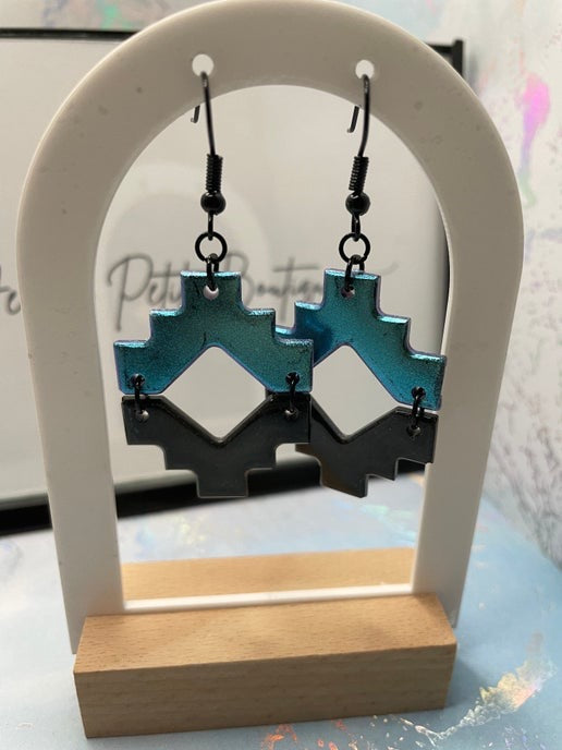 Aztèque : Deux demi boucles d'oreilles