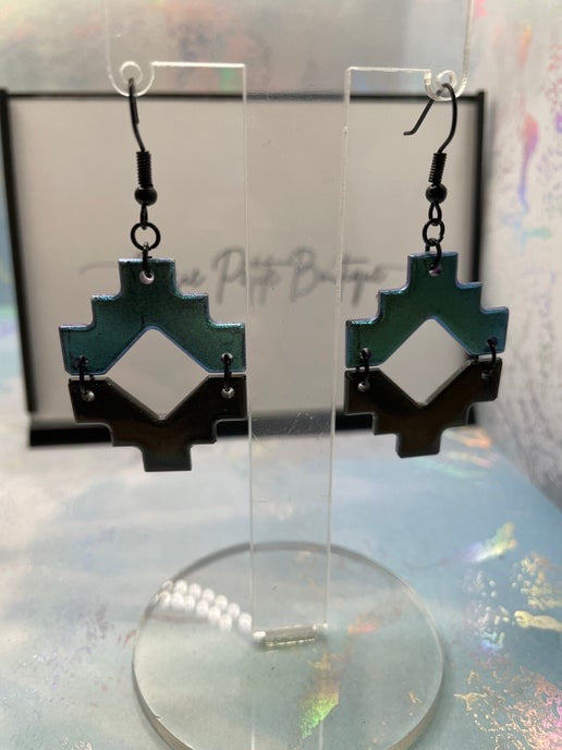 Aztèque : Deux demi boucles d'oreilles