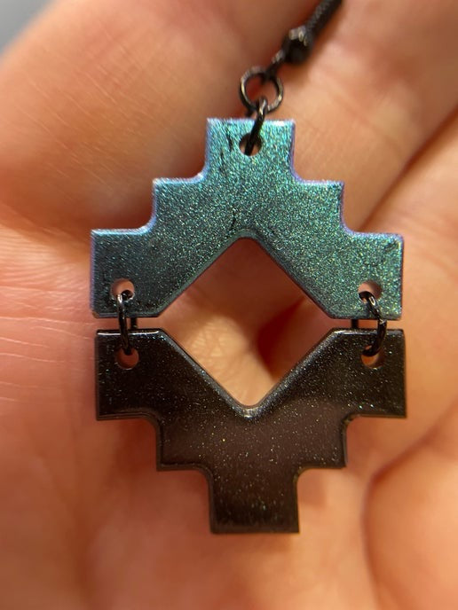 Aztèque : Deux demi boucles d'oreilles