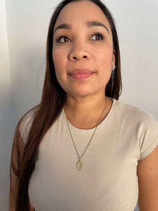 Stamped Rose Pendant Necklace-20'' Stainless Steel