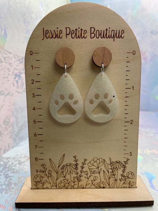 La Patte : Boucles d'oreilles noires - Acier inoxydable