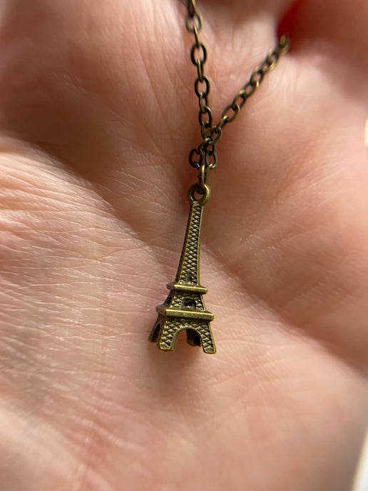 Collier Tour Eiffel bronze 21''