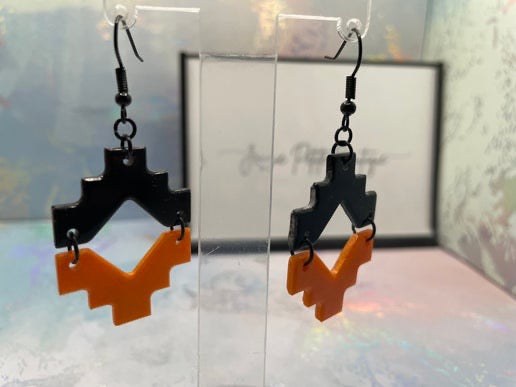 Aztèque : Deux demi boucles d'oreilles