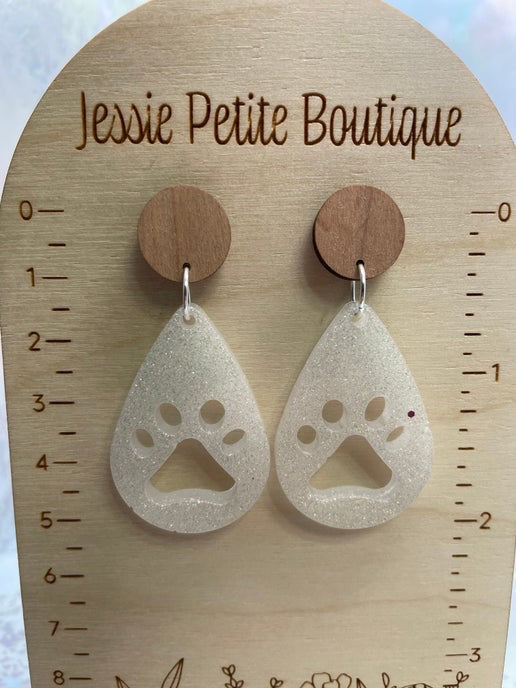 La Patte : Boucles d'oreilles noires - Acier inoxydable