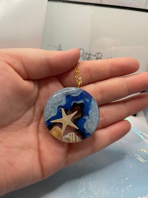 Round Ocean Necklace 26'' -Nickel Free