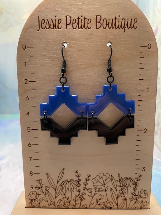 Aztèque : Deux demi boucles d'oreilles