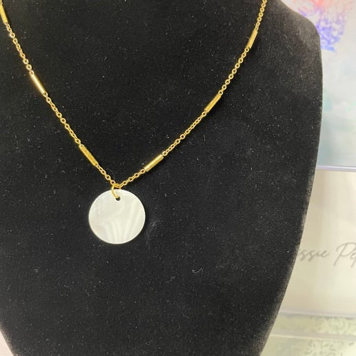 Collier coquillage 2 cm - 20'' Sans Nickel