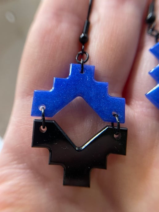 Aztèque : Deux demi boucles d'oreilles