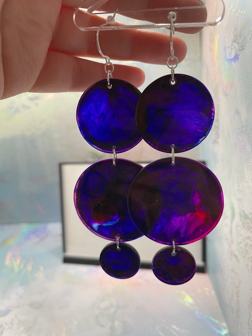 Morgan : rouge foncé, mauve et bleu -Sans nickel