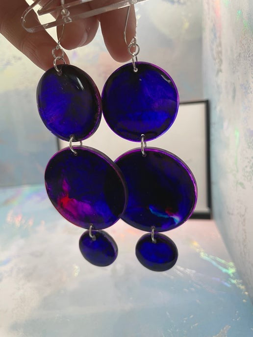 Morgan : rouge foncé, mauve et bleu -Sans nickel