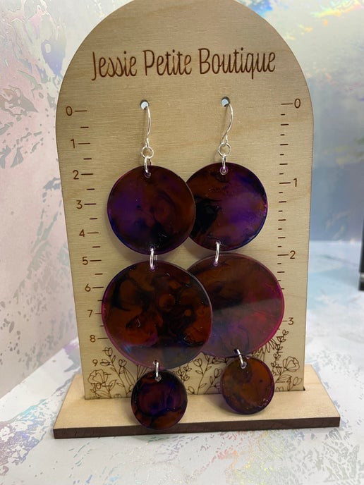 Morgan : rouge foncé, mauve et bleu -Sans nickel